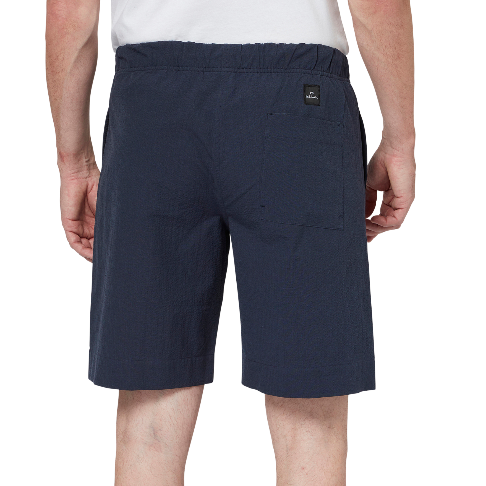 Mens Paul Smith Very Dark Navy Seersucker Shorts