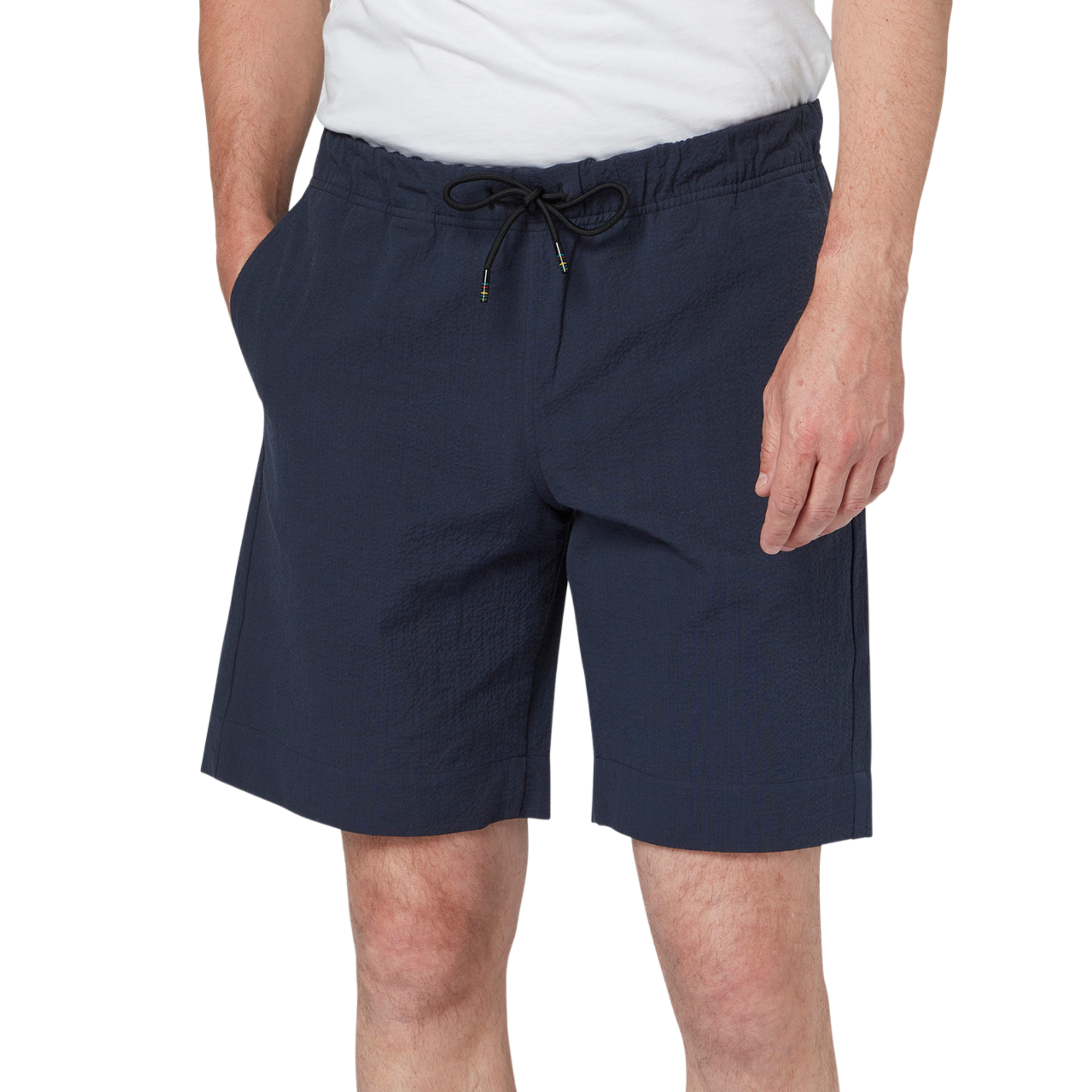 Mens Paul Smith Very Dark Navy Seersucker Shorts