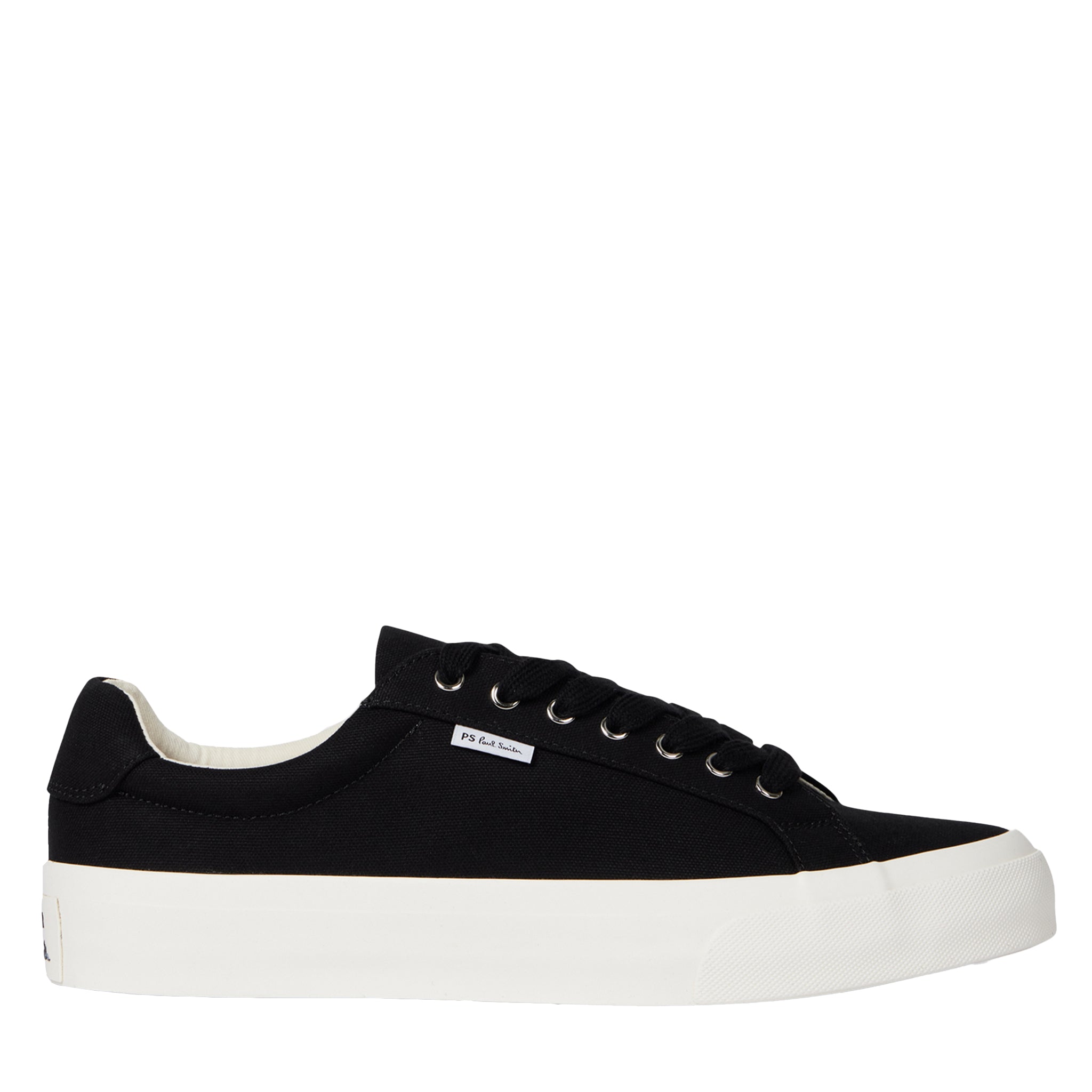 Mens Paul Smith Black Amos Canvas Trainers