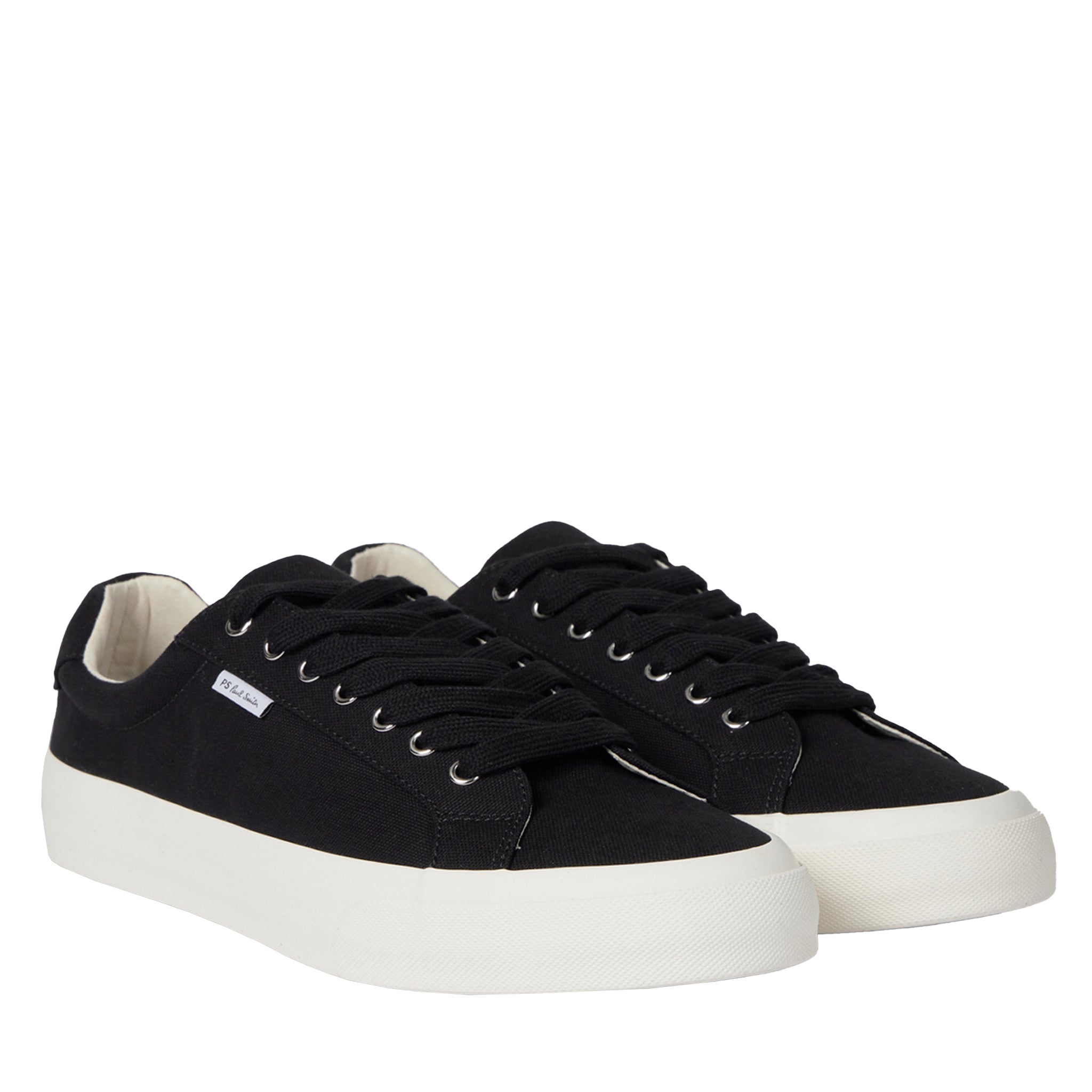 Mens Paul Smith Black Amos Canvas Trainers