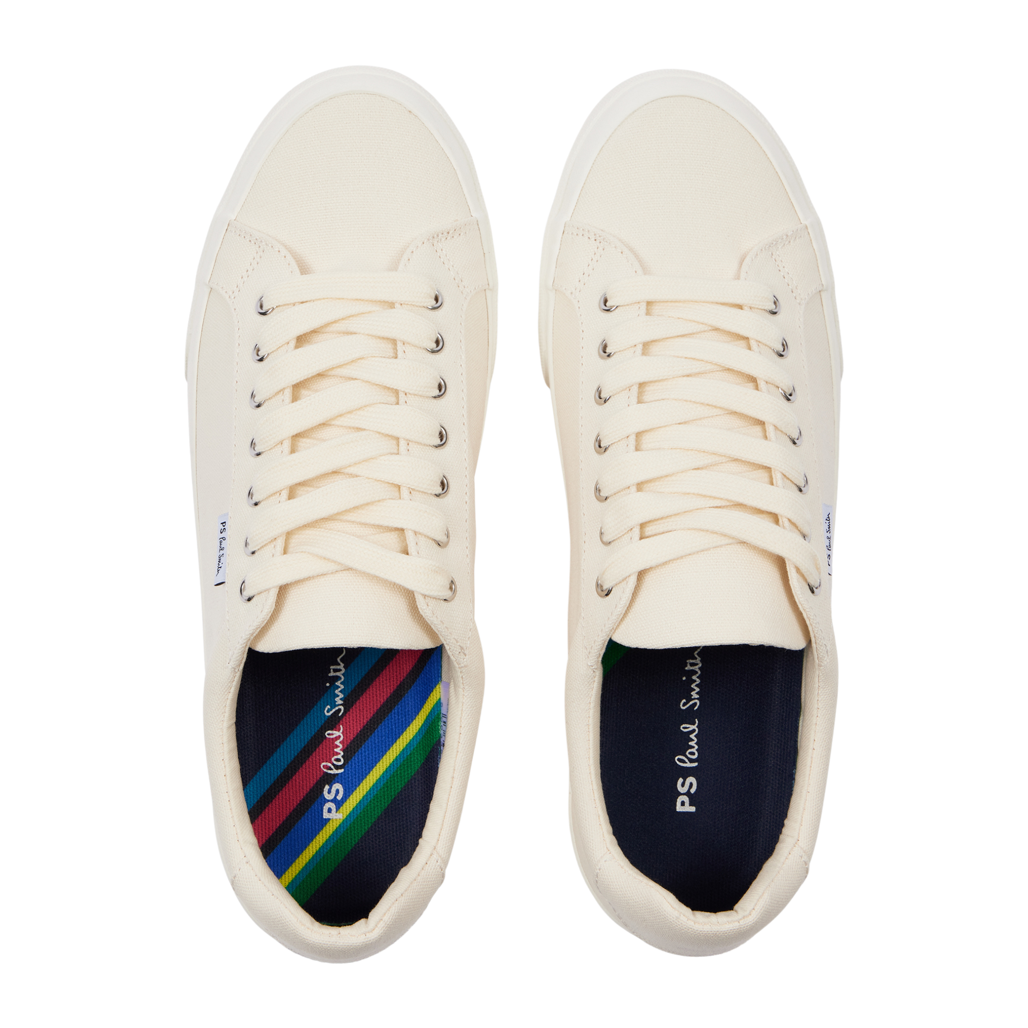 Mens Paul Smith Off White Amos Canvas Trainers