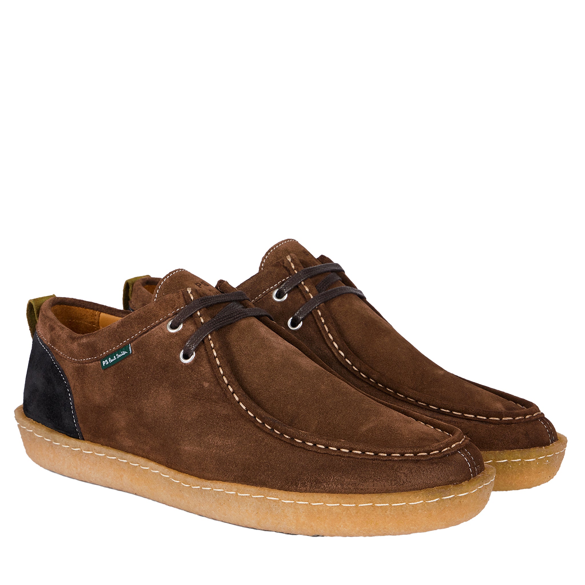 Mens Paul Smith Dark Brown Buster Suede Shoes