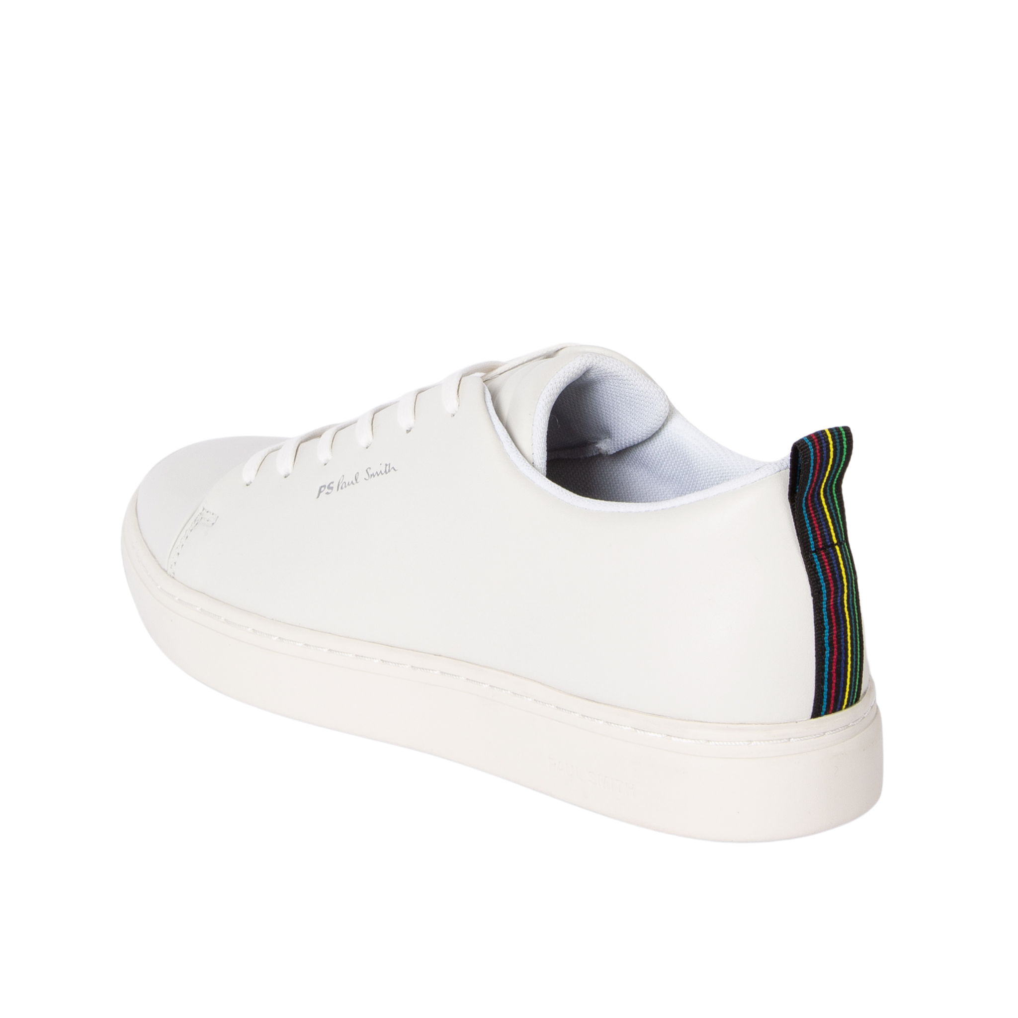 Mens Paul Smith White Lee Heel Tape Trainers