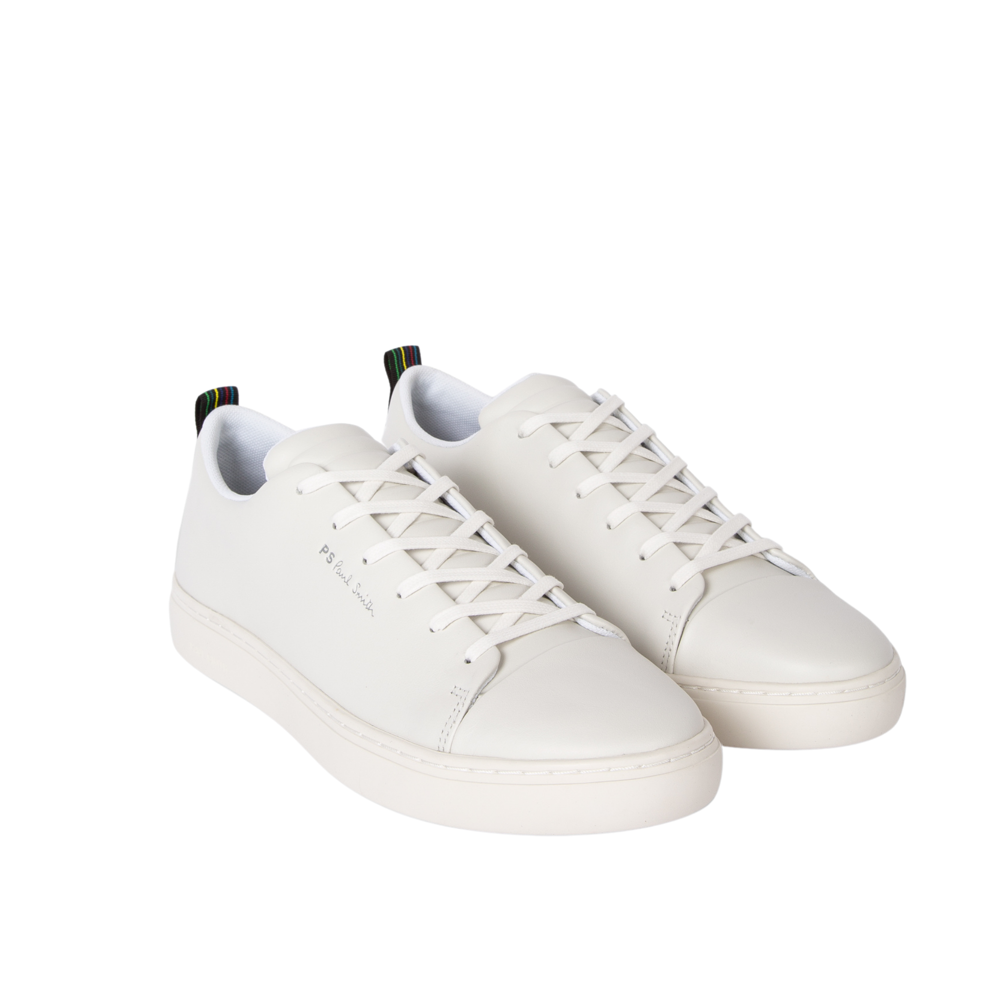 Mens Paul Smith White Lee Heel Tape Trainers