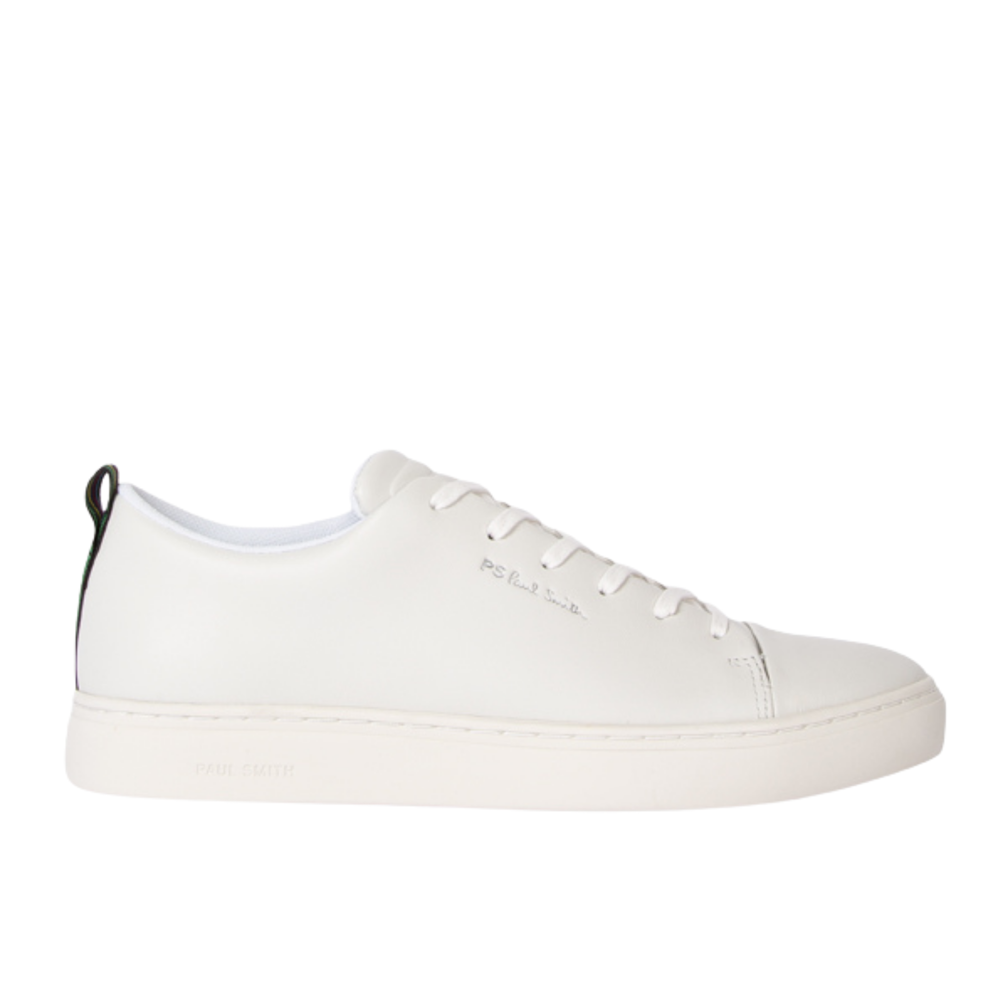 Mens Paul Smith White Lee Heel Tape Trainers