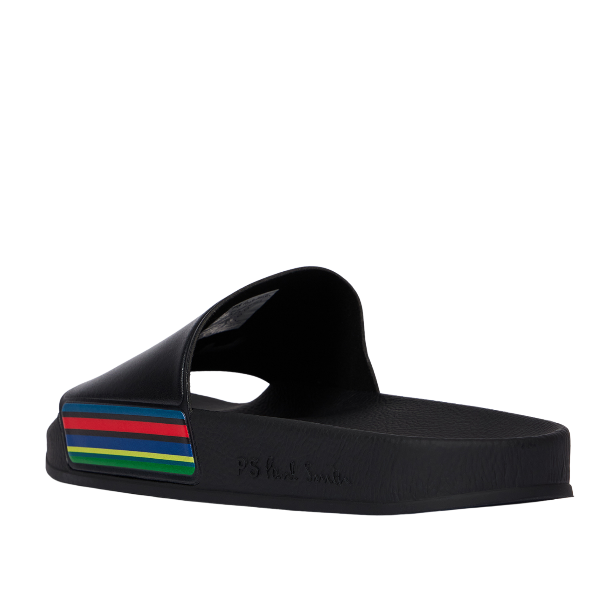 Mens Paul Smith Black Zed Sports Stripe Slides