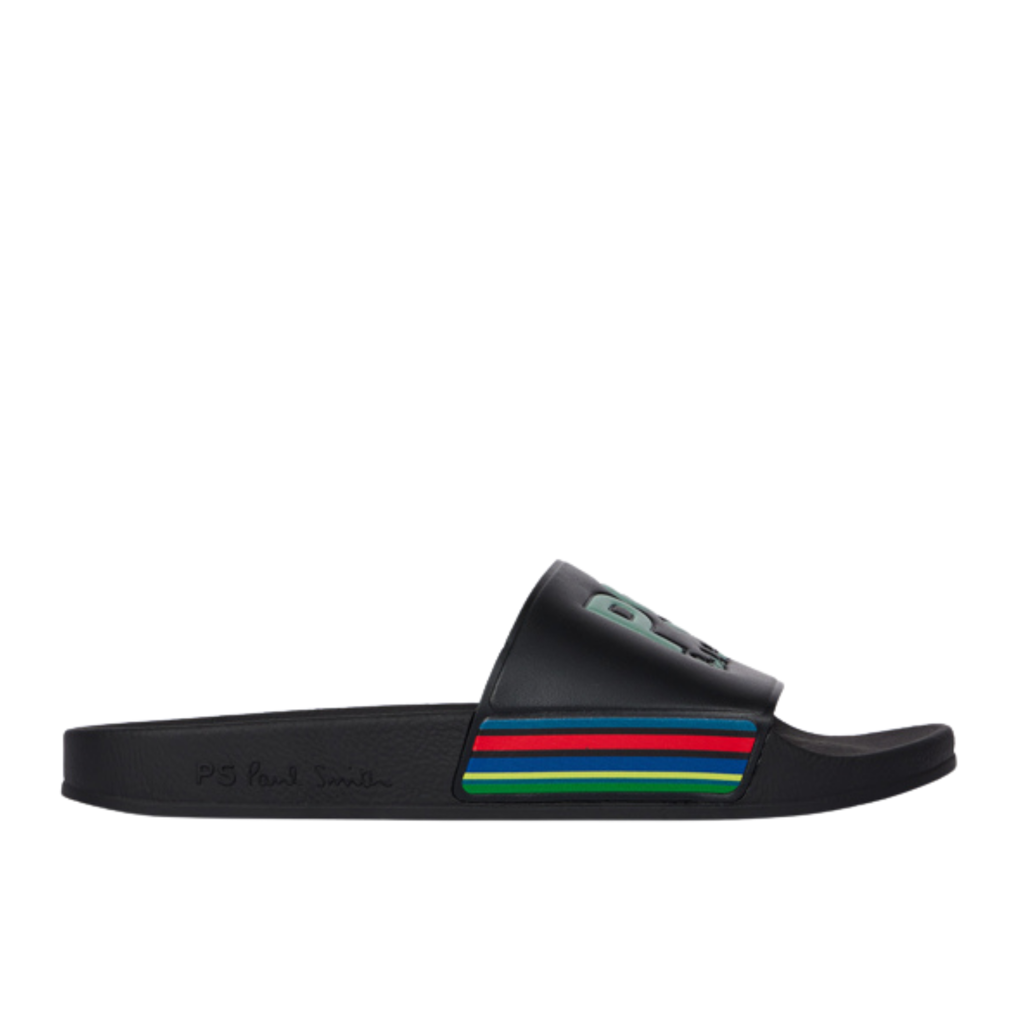 Mens Paul Smith Black Zed Sports Stripe Slides