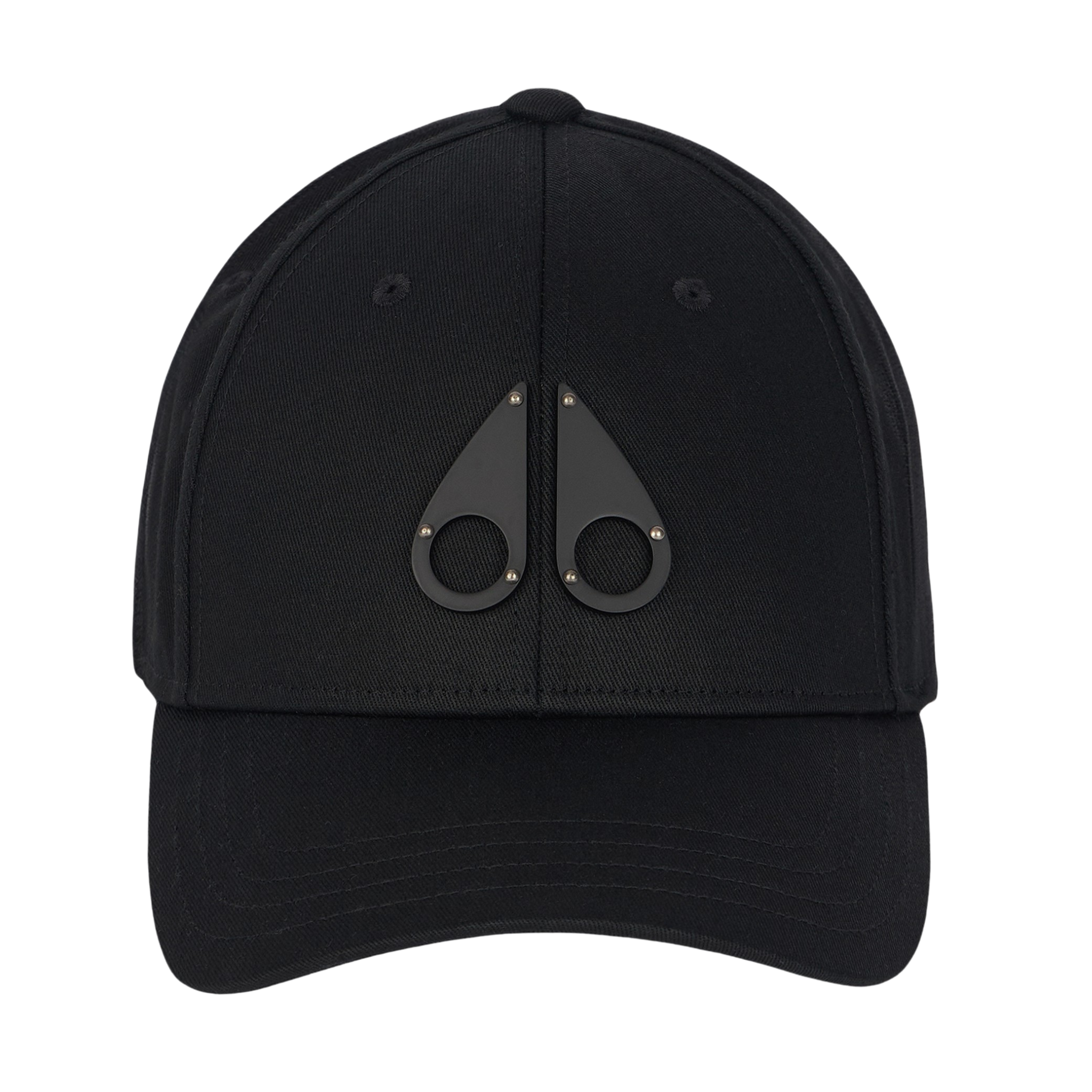 Mens Moose Knuckles Black/Black Logo Icon Cap