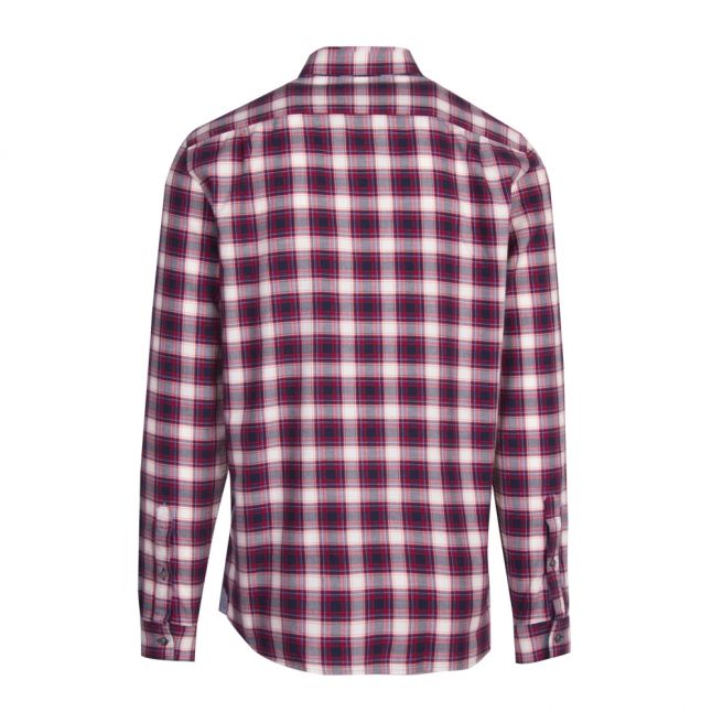 Mens Red Flannel Check Regular Fit L/s Shirt