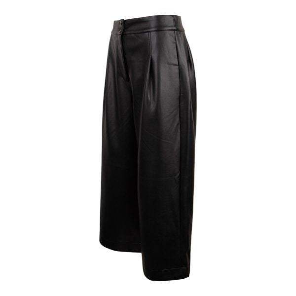 Womens Blackout Crolenda PU Cropped Trousers