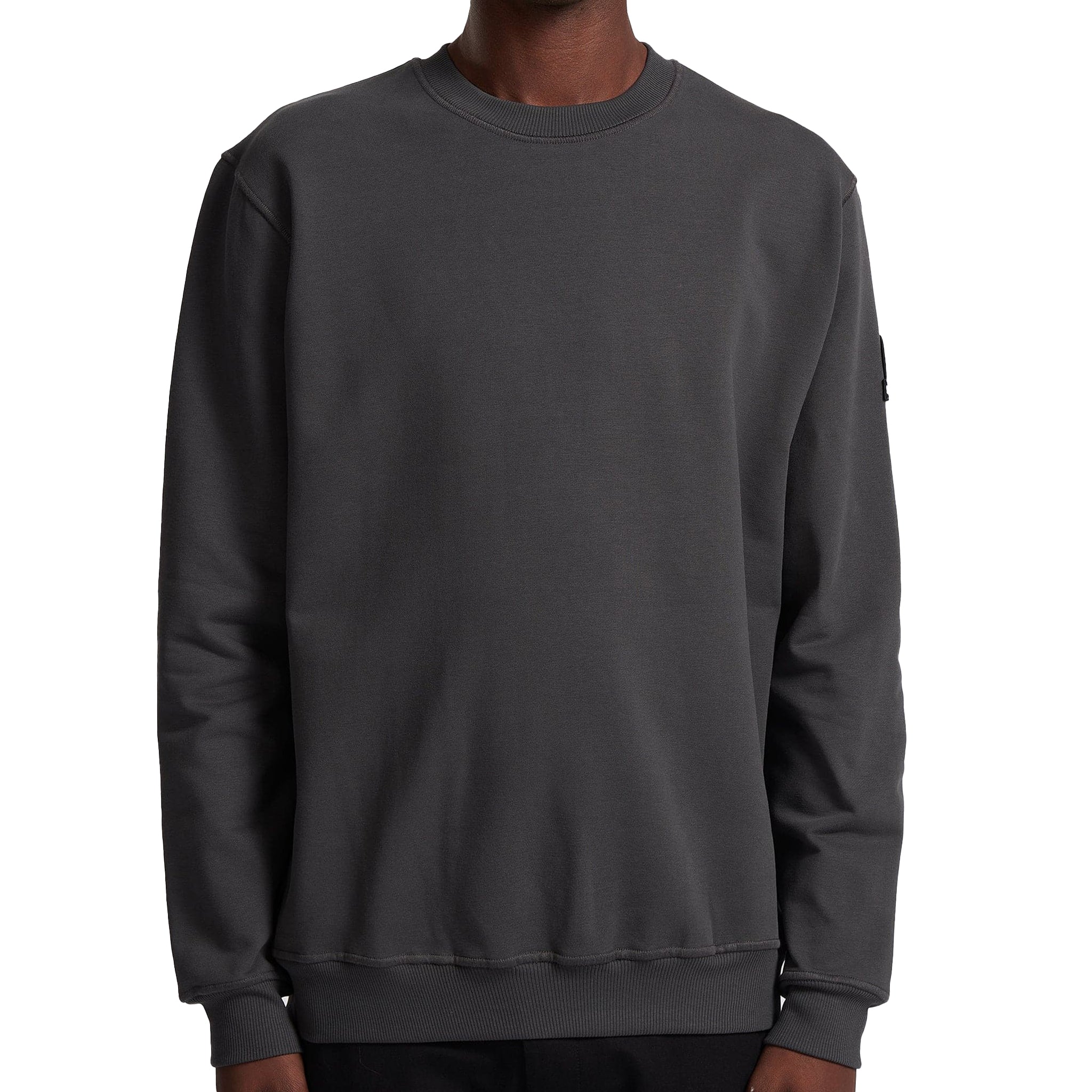 Mens Sandbanks Anthracite Badge Logo Sweatshirt