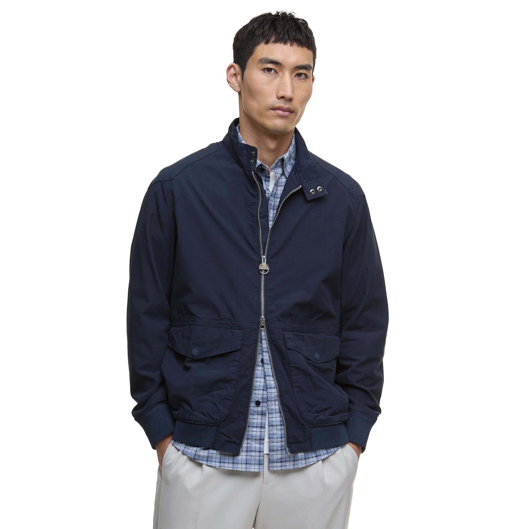 Mens Barbour International Navy Matley Casual Jacket