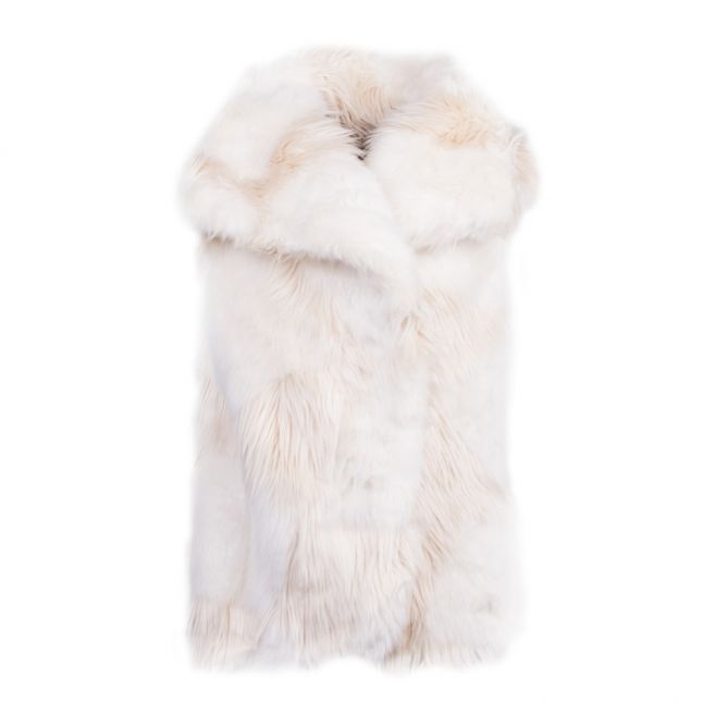 Womens Classic Cream Marion Faux Fur Wrap Gilet