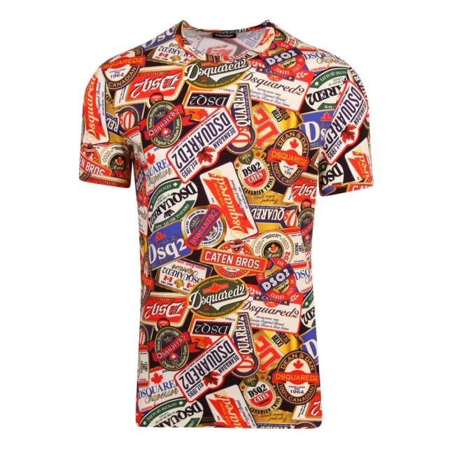 Mens Assorted Multi Sign Print S/s T Shirt