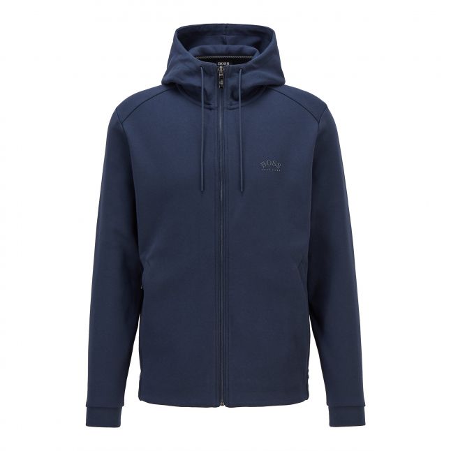 Mens Navy Saggy Zip Hoodie