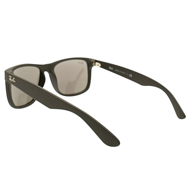 Black/Silver Mirror RB4165 Justin Rubber Sunglasses