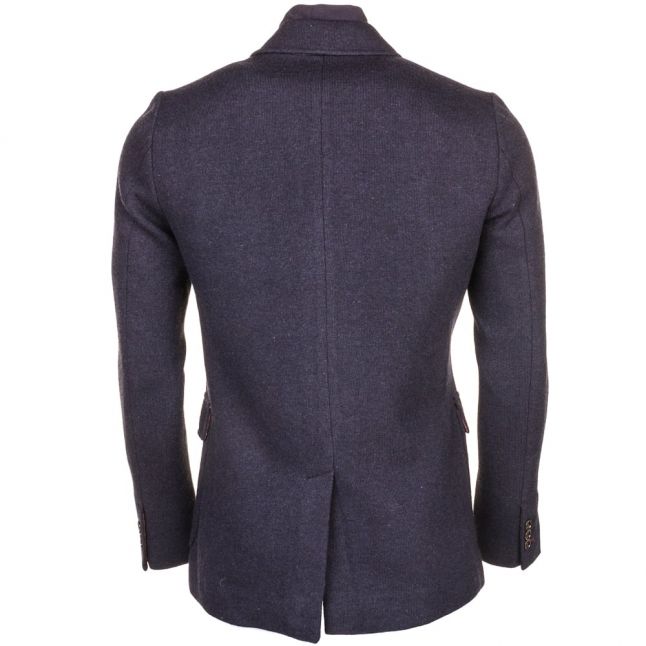 Mens Navy Dom Funnel Neck Jacket