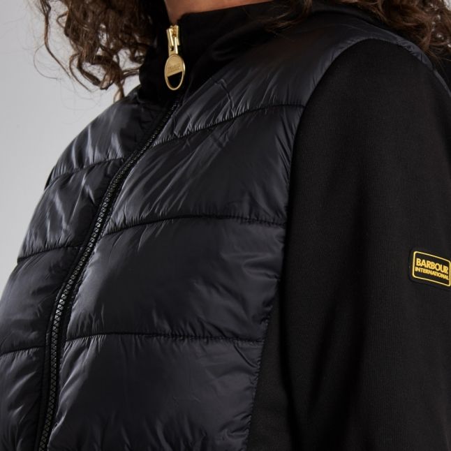 Womens Black Ventax Quilted Sweat Jacket