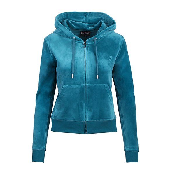 Womens Deep Lagoon Robertson Classic Zip Up Hoodie