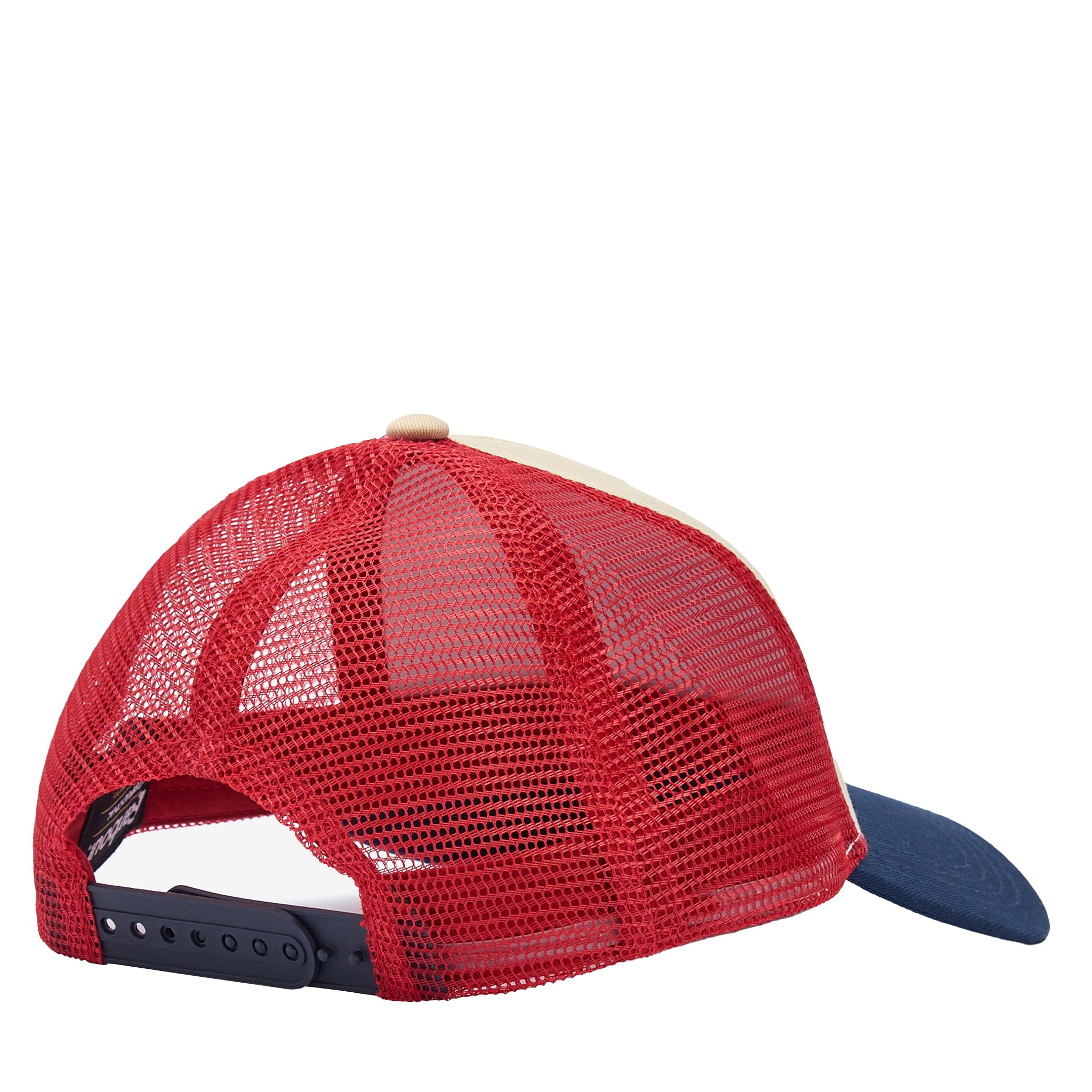 Mens Barbour International Navy/Red Stone SMQ Trucker Cap