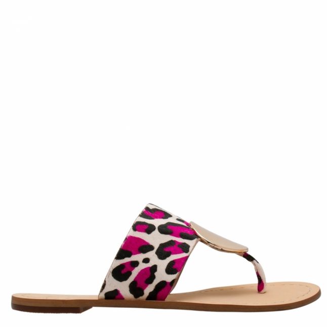 Womens Pink Norena Animal Sandals