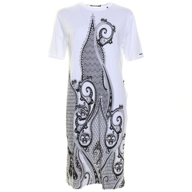 Womens Optical White Paisley Maxi Tee Shirt