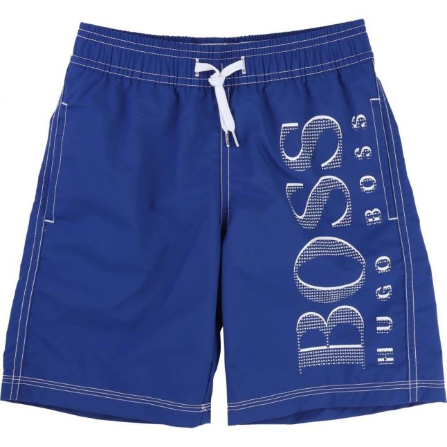 Boys Blue Branded Swim Shorts