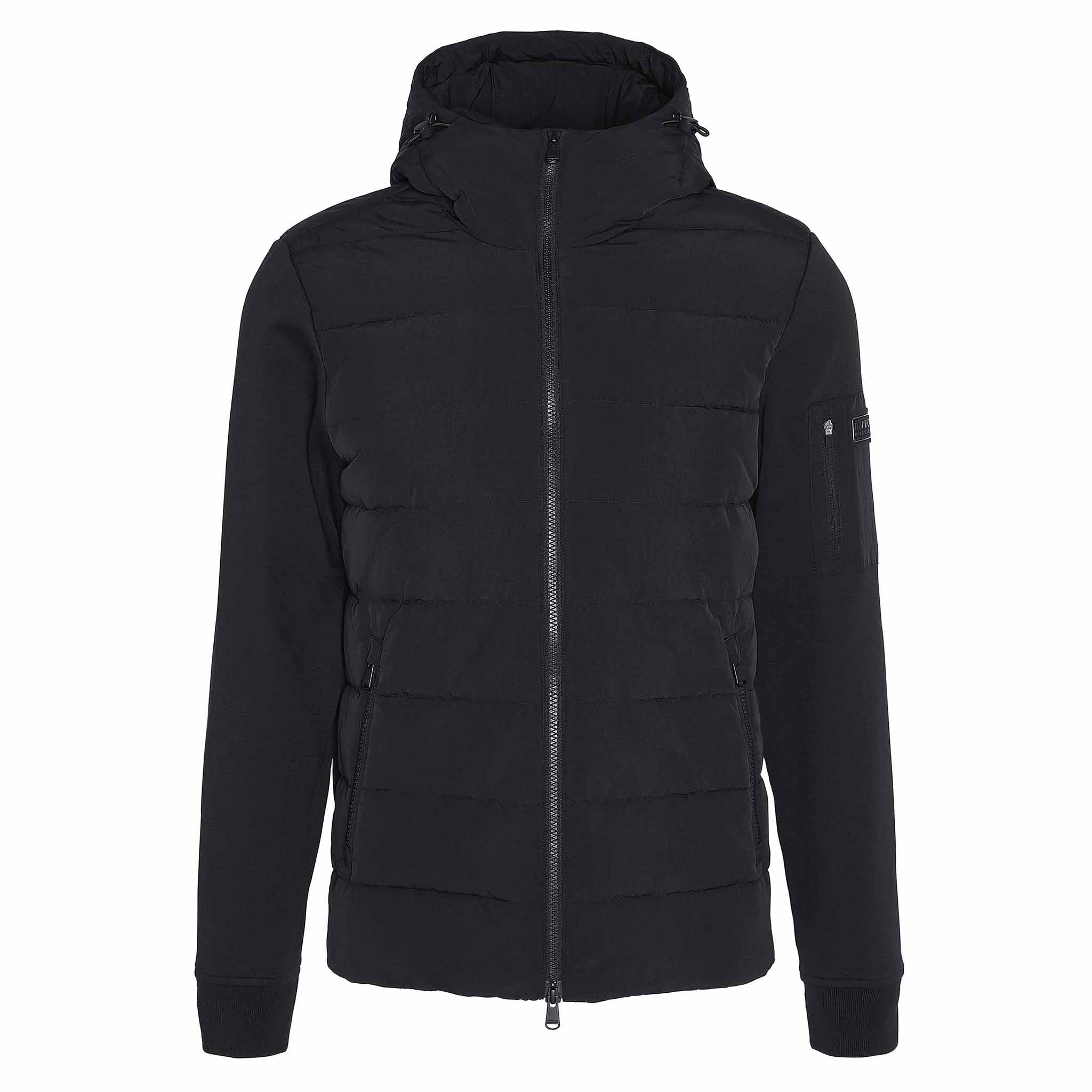 Mens Black Stanley Quilted Hybrid Sweat