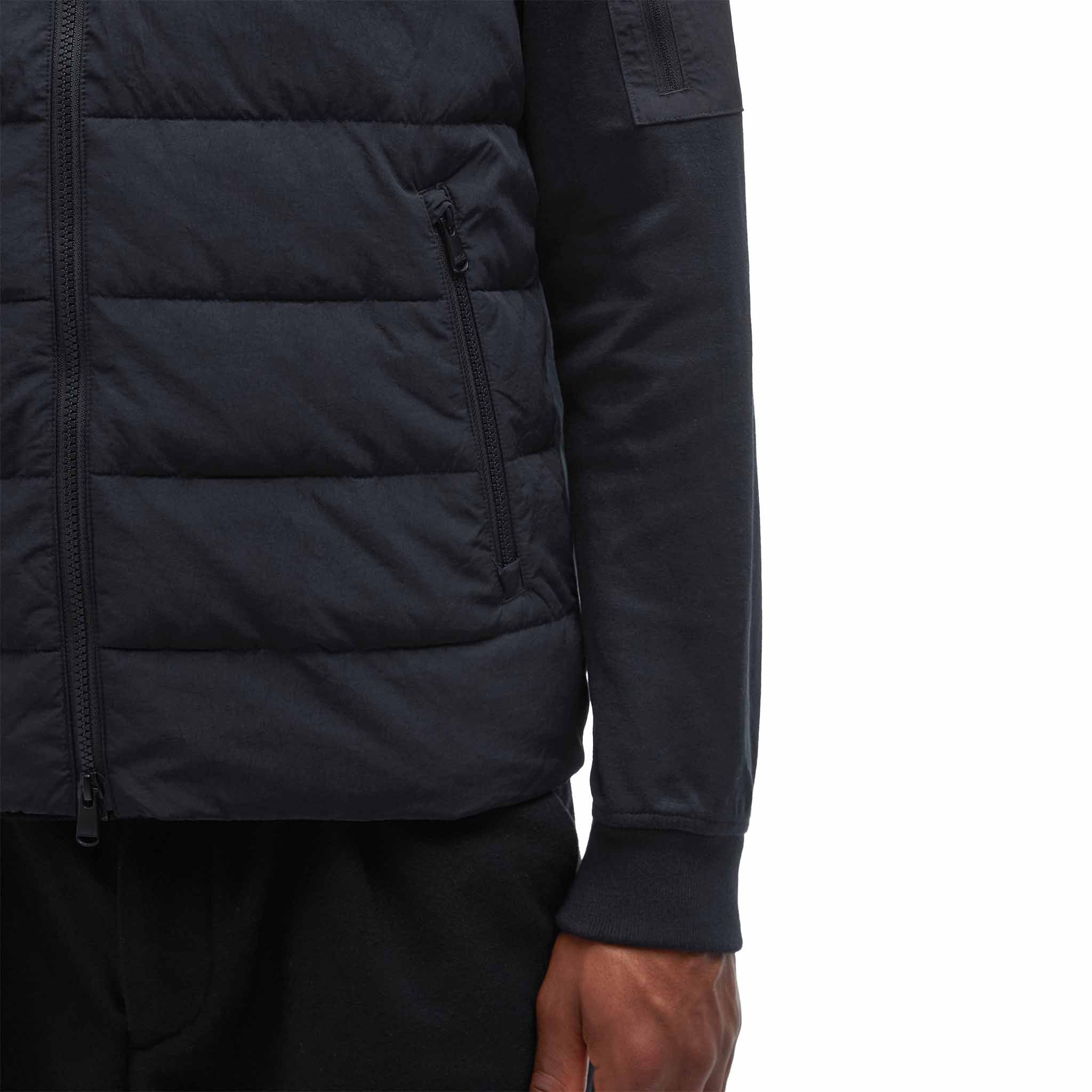 Mens Black Stanley Quilted Hybrid Sweat