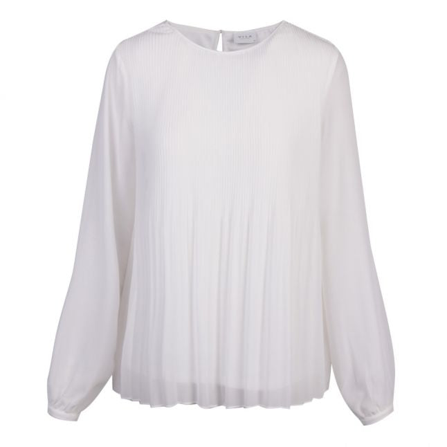 Womens Cloud Dancer Vitoni Pleated Blouse