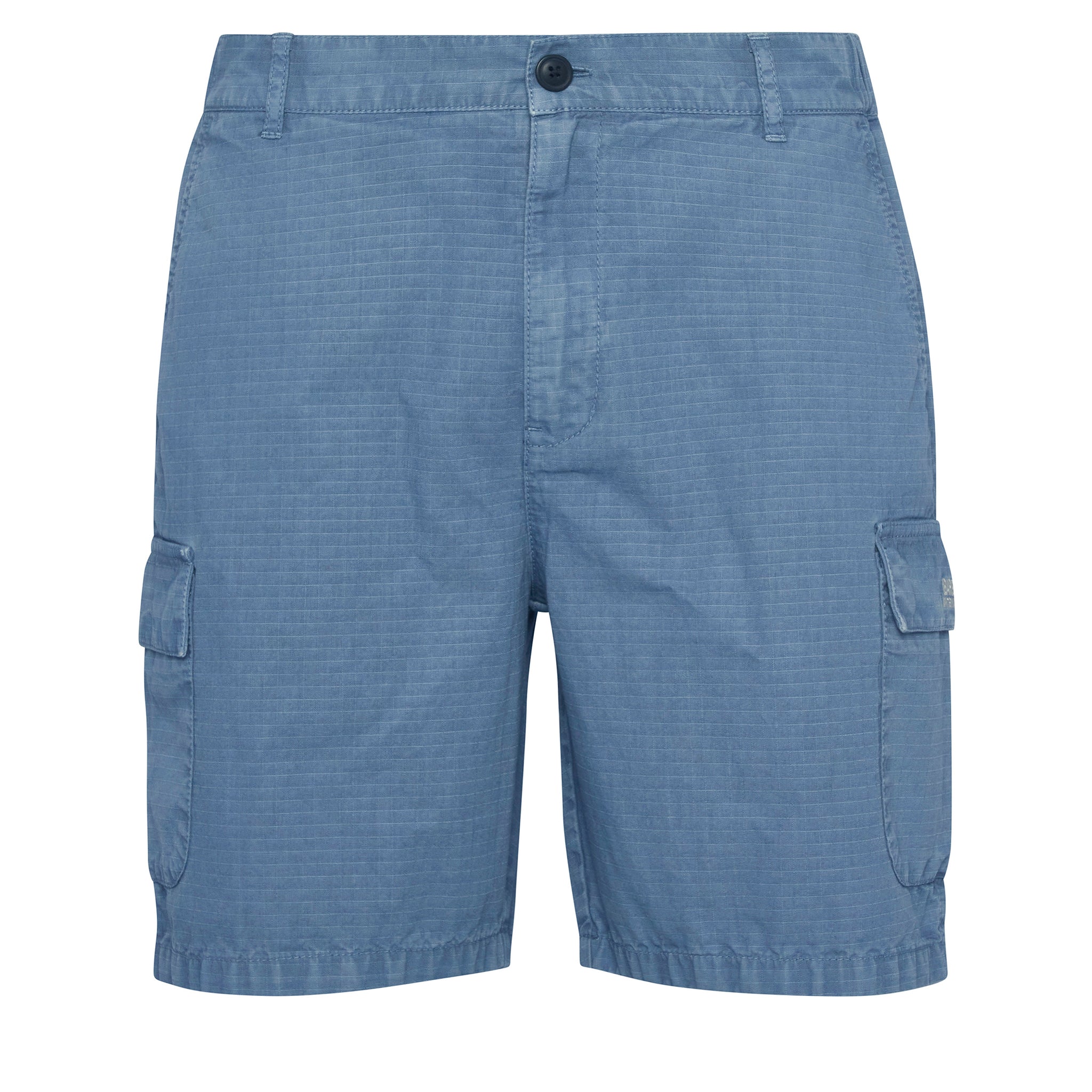 Mens Barbour International Washed Blue Ripstop Cargo Shorts