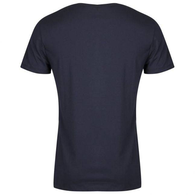 Casual Mens Dark Blue Topwork S/s T Shirt