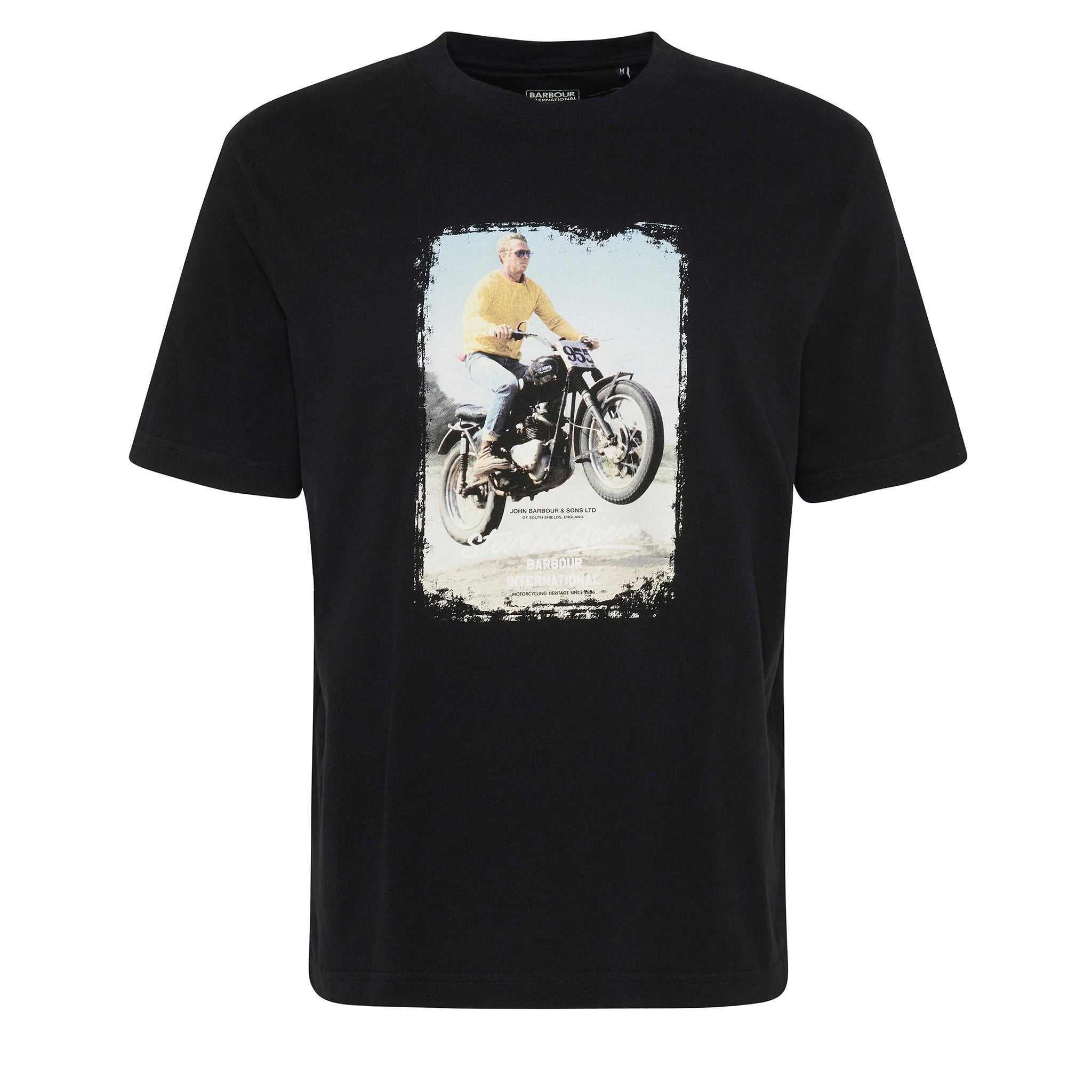 Mens Barbour International Black Coster SMQ Graphic S/s T Shirt