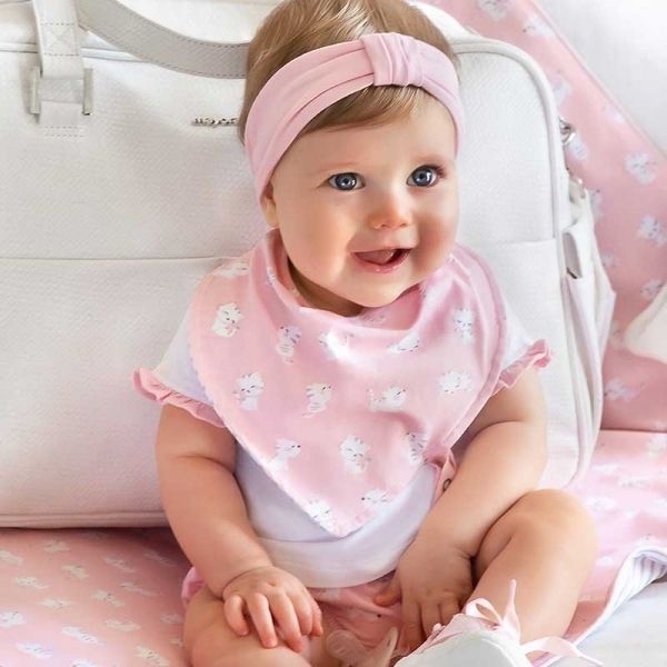 Baby Wild Rose Kitten Bib & Headband