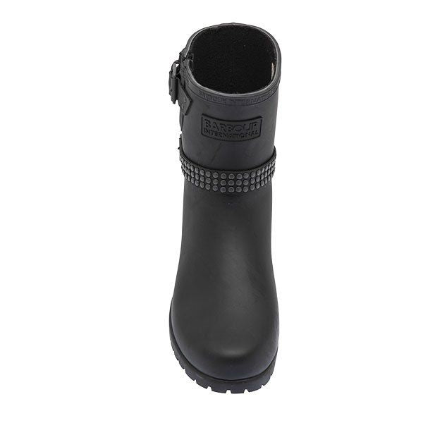 Womens Black Leona Wellington Boots