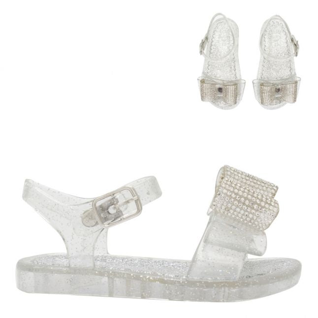 Baby Silver Bow Jelly Sandals (22-27)