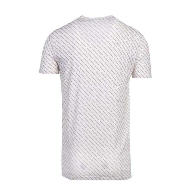 Mens White Multi Print Logo S/s T Shirt