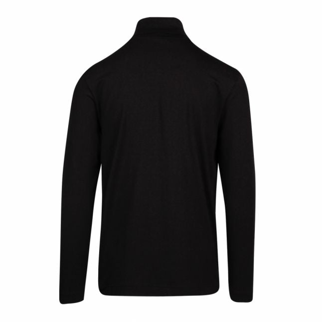 Casual Mens Black Tchop Roll Neck L/s T Shirt