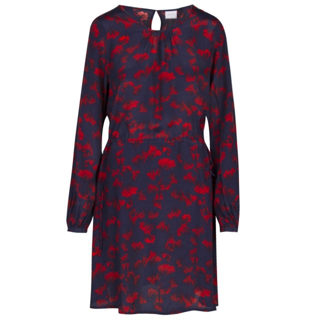 Womens Navy Vimiha Printed Tie Waist Dress