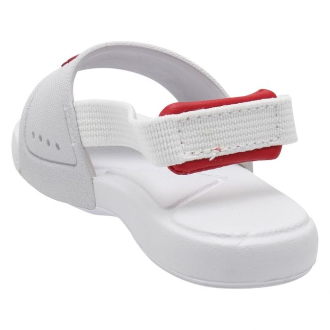 Infant White/Dark Pink L.30 Croc Slides (3-9)