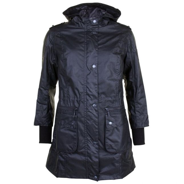 Womens Black Riser Waxed Jacket