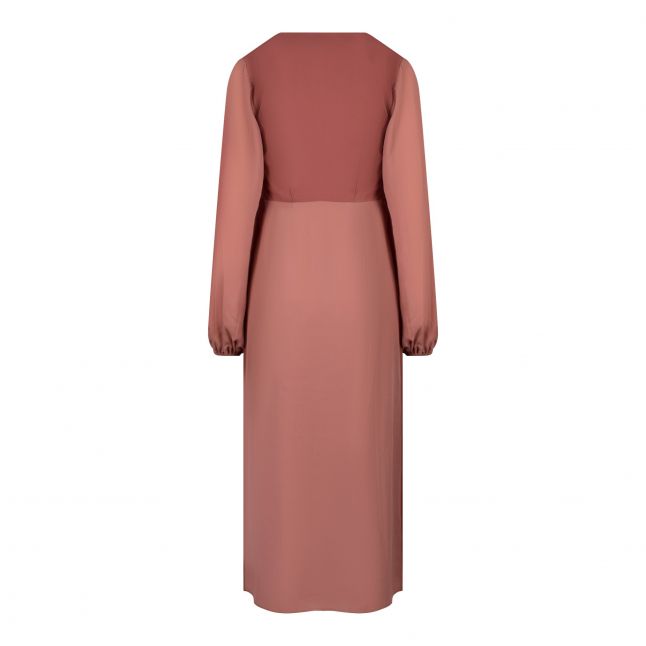 Womens	Terracotta/Rose Friena Knot Contrast Dress