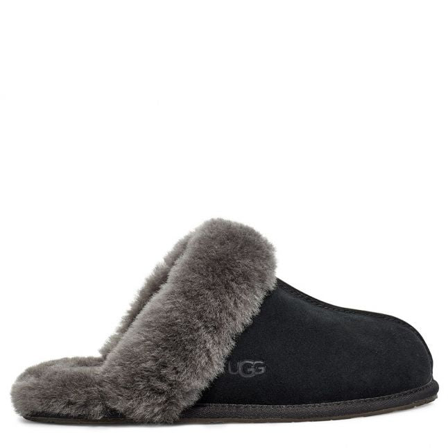 Womens Black/Grey UGG Slippers Scuffette II