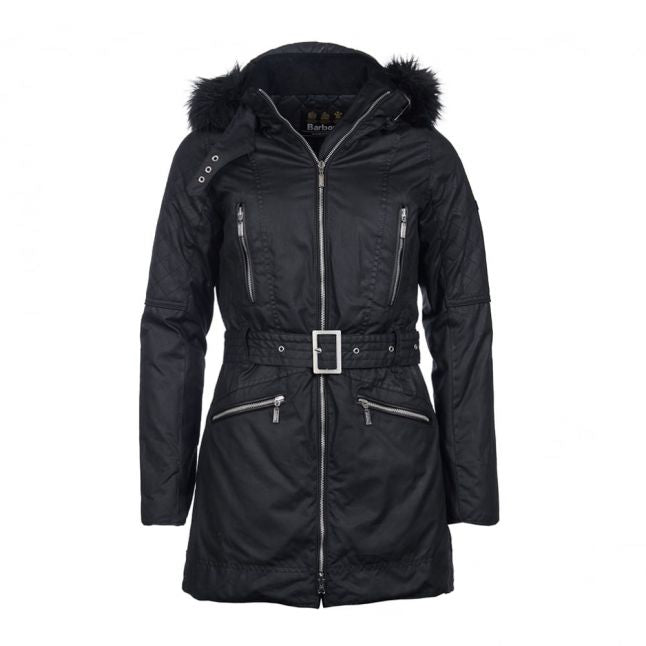 Womens Black Mondello Waxed Jacket