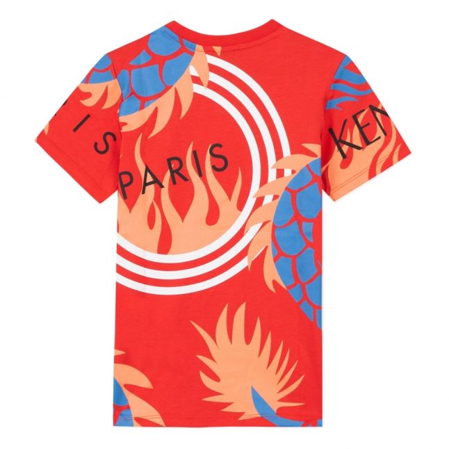 Boys Red Jepepe Tiger Dragon Mix S/s T Shirt