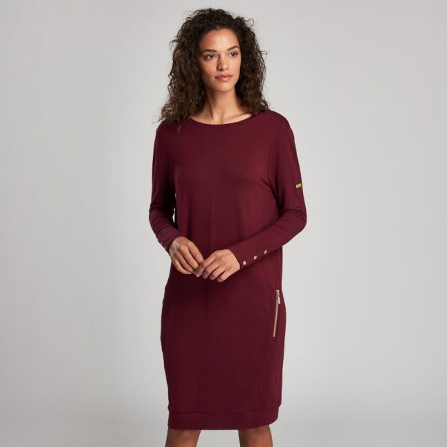 Womens Dark Rhubarb Shuttle Midi Dress