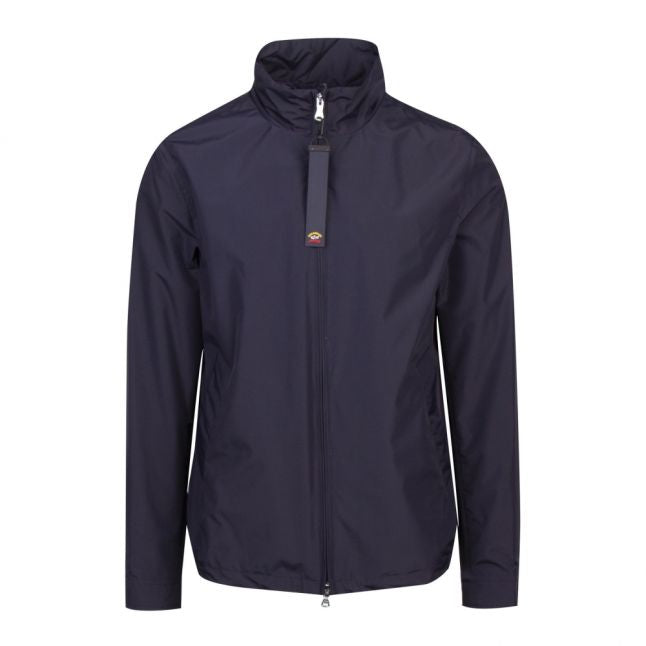 Mens Navy Branded Zip Through Jacket