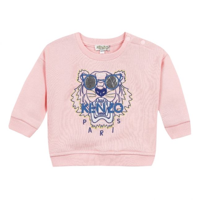 Toddler Middle Pink Tiger Glasses Sweat Top