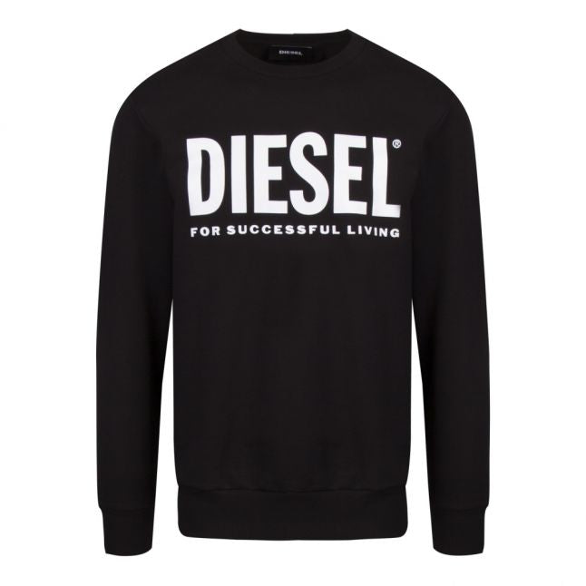 Mens Black S-Gir Division Logo Sweat Top