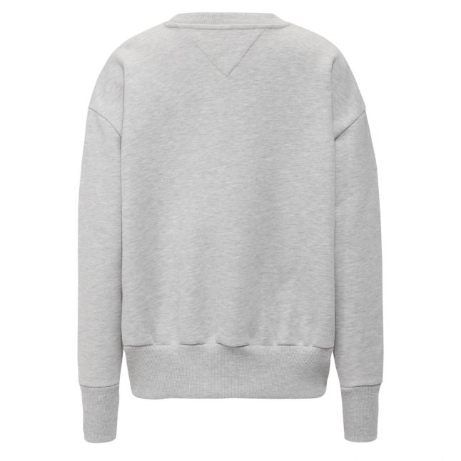 Womens Light Grey Heather Collegiate Logo Sweat Top